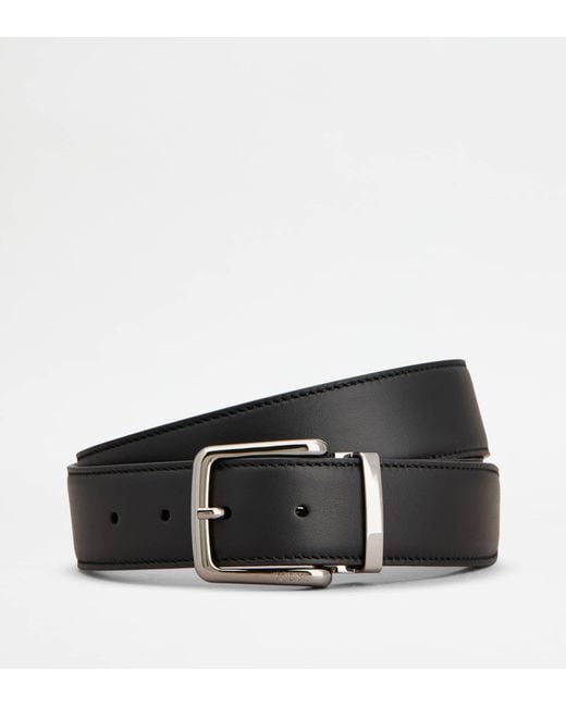 Tod's Black Adjustable And Reversible Blet for men