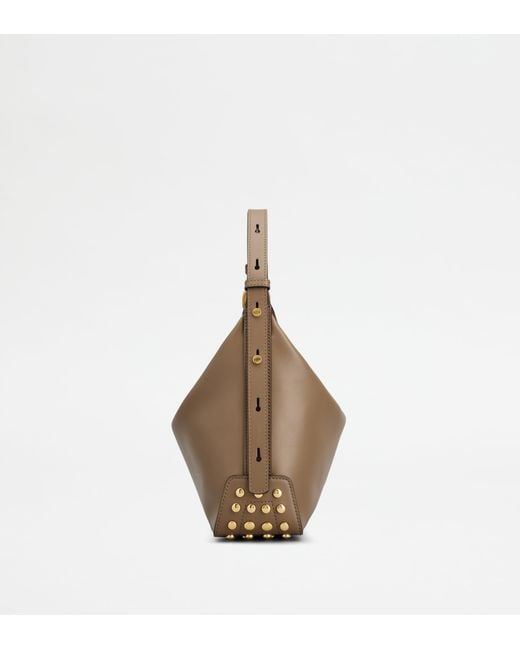 Tod's Brown Metal Dots Mini Bag