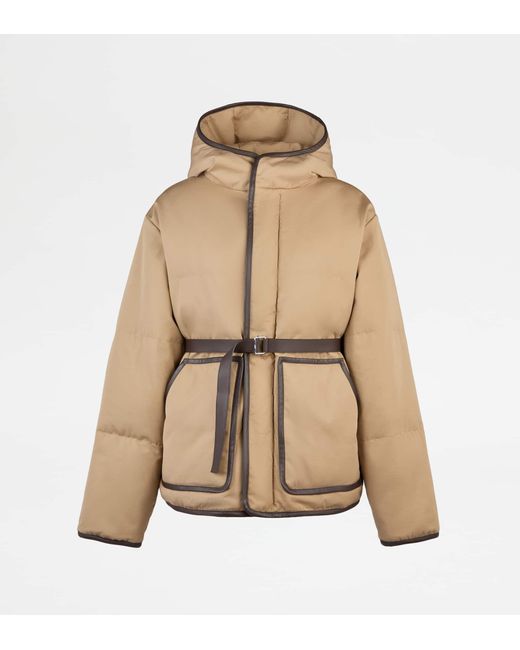 Tod's Natural Silk Blend Padded Jacket