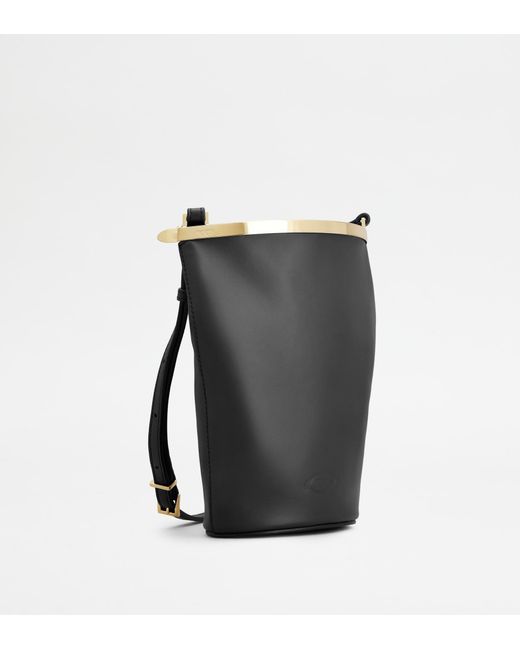 Tod's Black Tod' S Bag Beuteltasche Aus Leder Mini