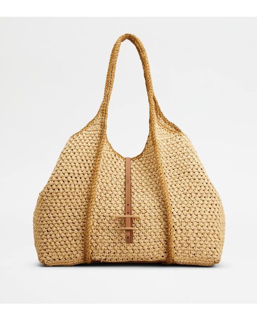 Borsa Shopping T Timeless di Tod's in Natural