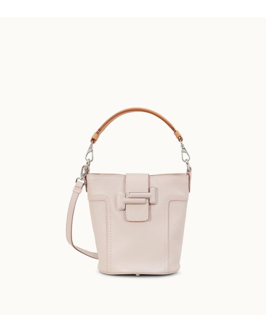 Tod's Pink Double T Bucket Bag Mini