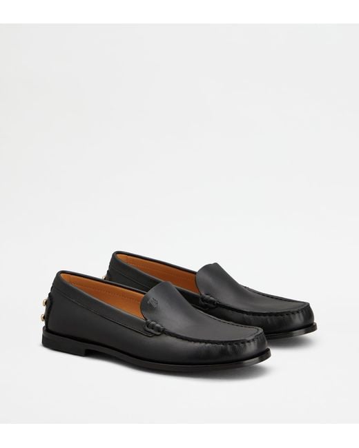 Tod's Black Slipper Loafers