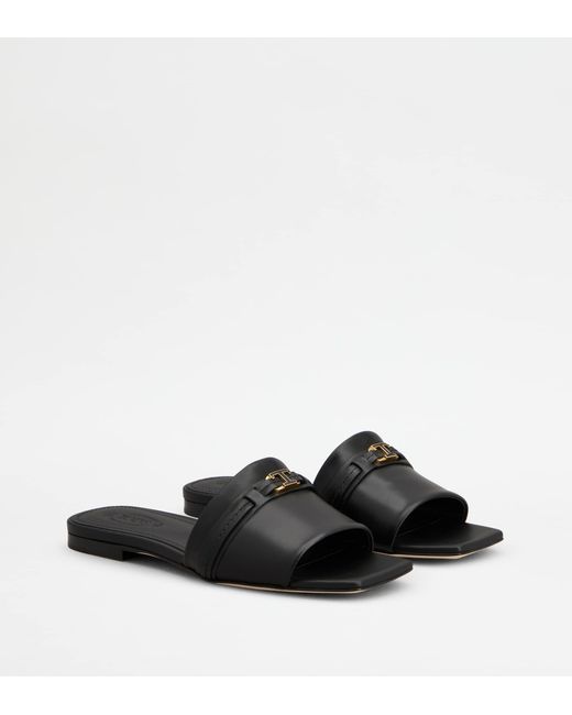 Tod's Black Sandals