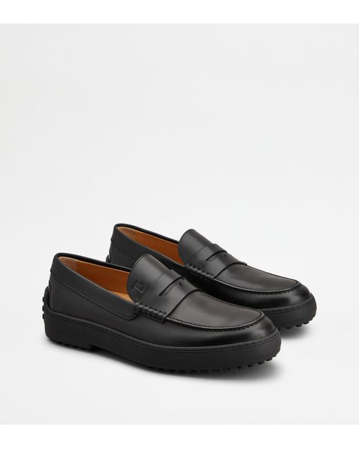 Tod's Black Winter Gommino Loafers for men