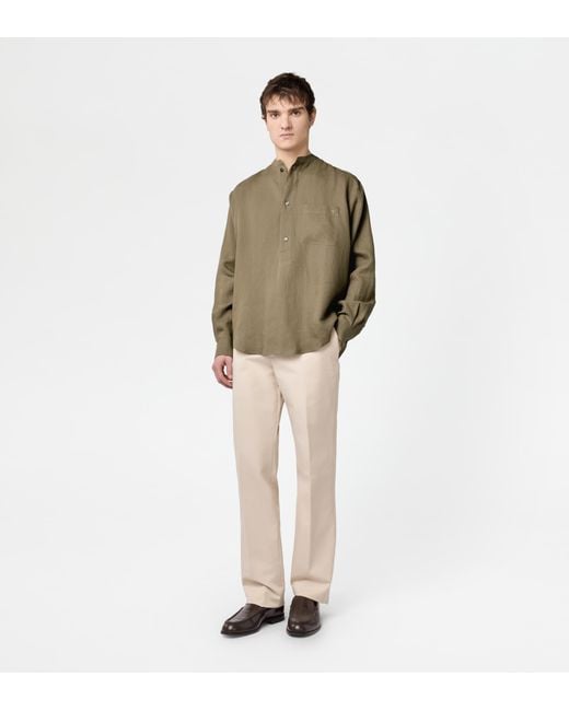Tod's Green Mandarin Shirt for men