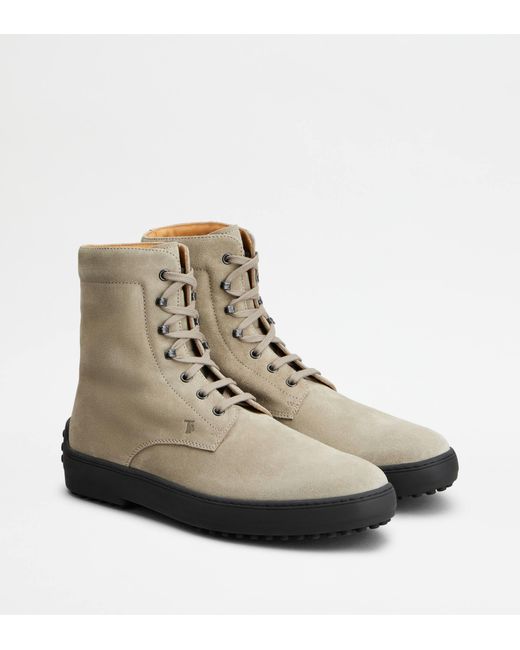 Tod's Natural Winter Gommino Ankle Boots for men