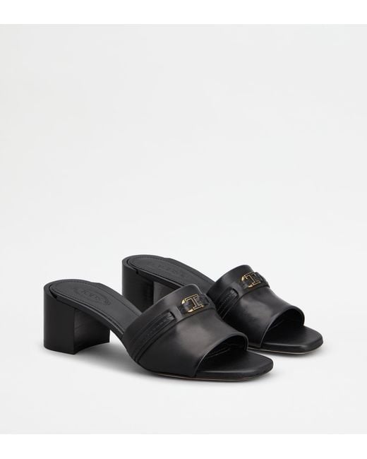 Tod's Black Sandals