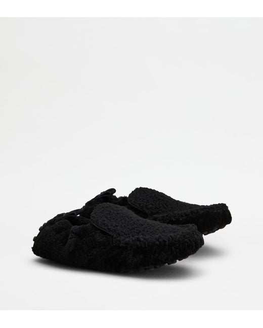 Tod's Black Glove Gommino Loafers