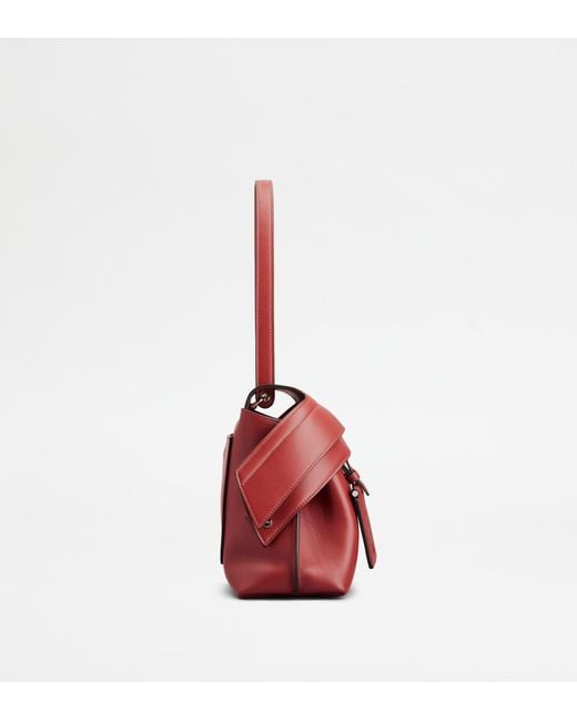 Tod's Red Wave Bag Aus Leder Small