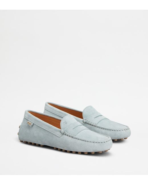 Tod's White Gommino Loafers