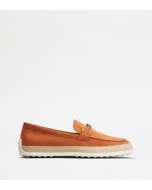 Tod's Brown Loafers In Suede