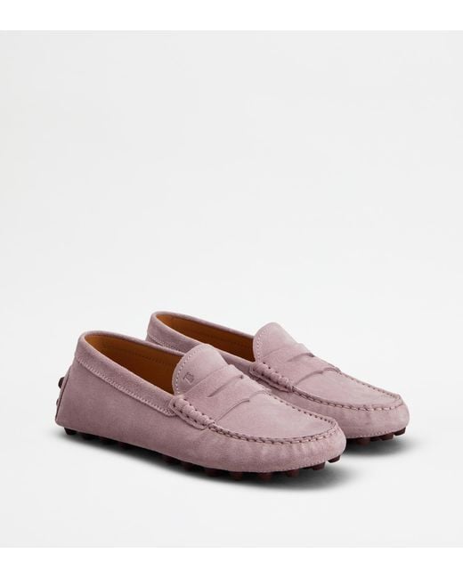Tod's Pink Gommino Bubble Loafers