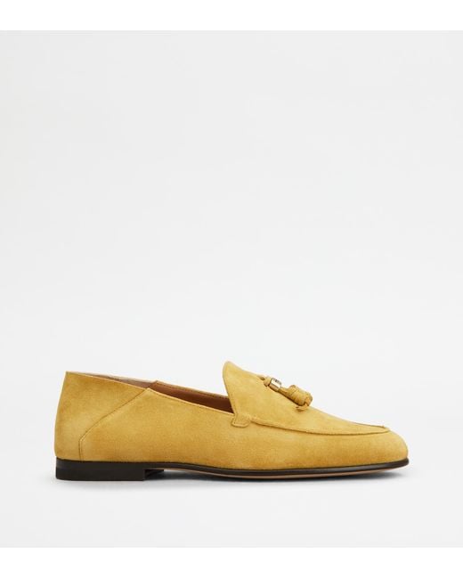 Tod's Yellow Mule Loafers