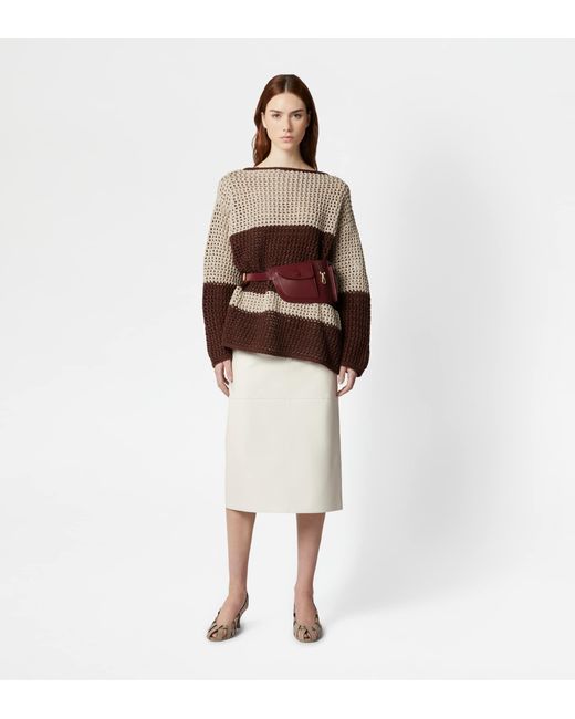 Tod's Brown Jumper In Cotton