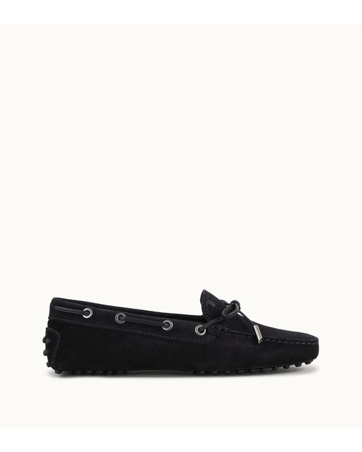 tods gommino black suede