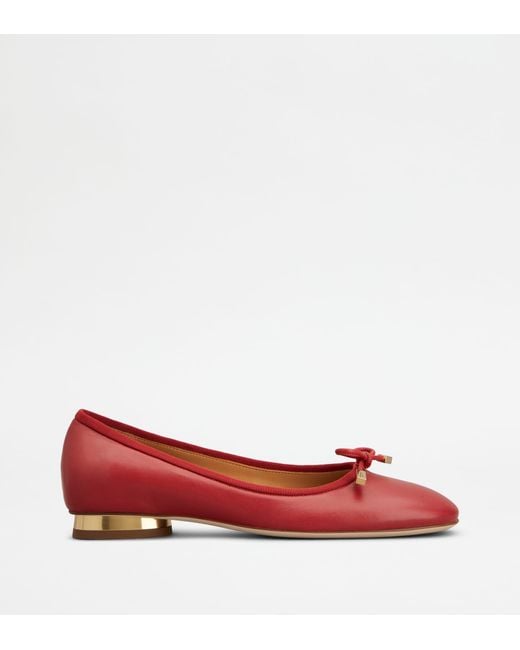 Tod's Red Ballerinas