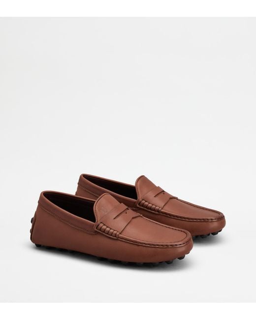 Tod's Brown Gommino Bubble Loafers for men