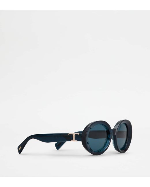 Tod's Blue Ovale Sonnenbrille