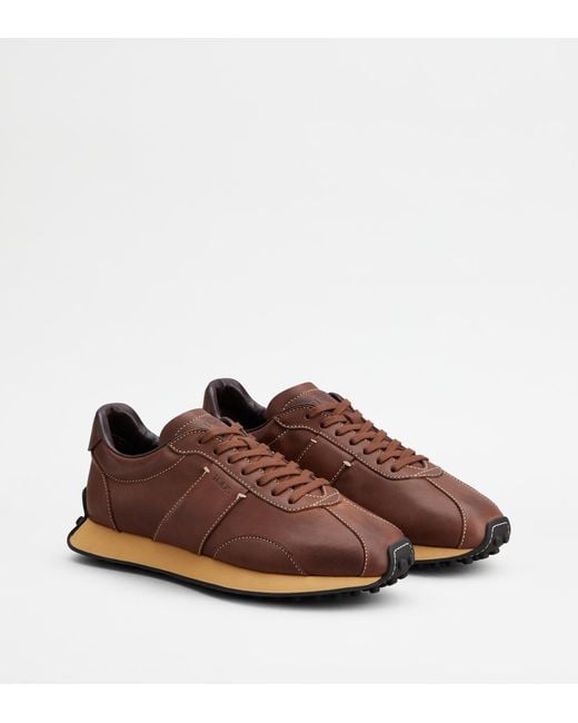 Tod's Brown T Vintage Sneakers for men