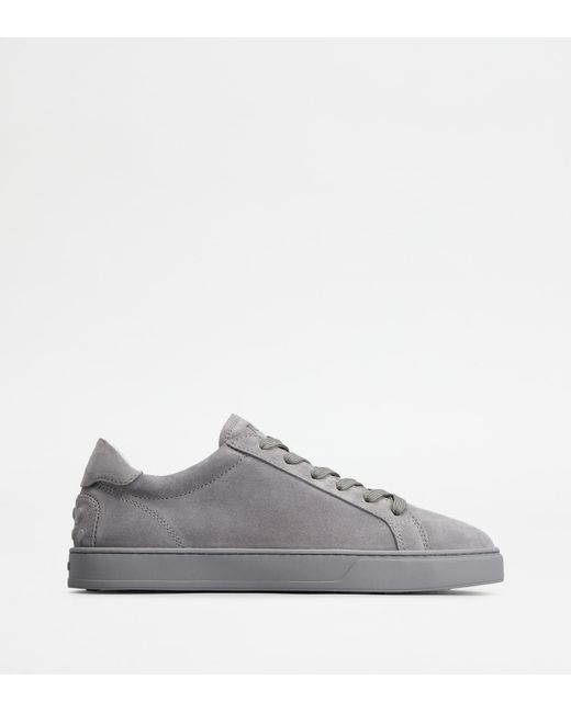 Tod's Gray Sneakers In Suede for men
