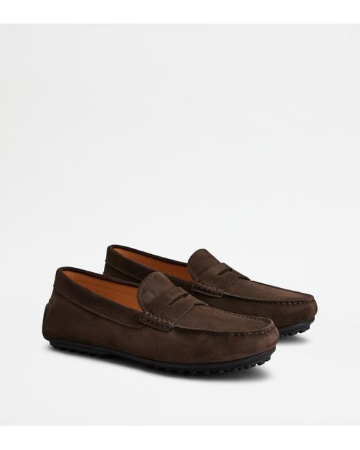 Tod's Brown City Gommino Loafers for men