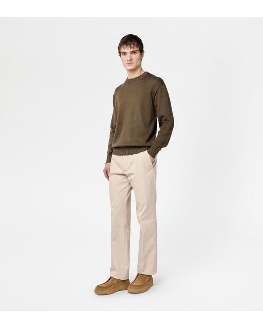 Tod's Green Round-Neck Jumper for men