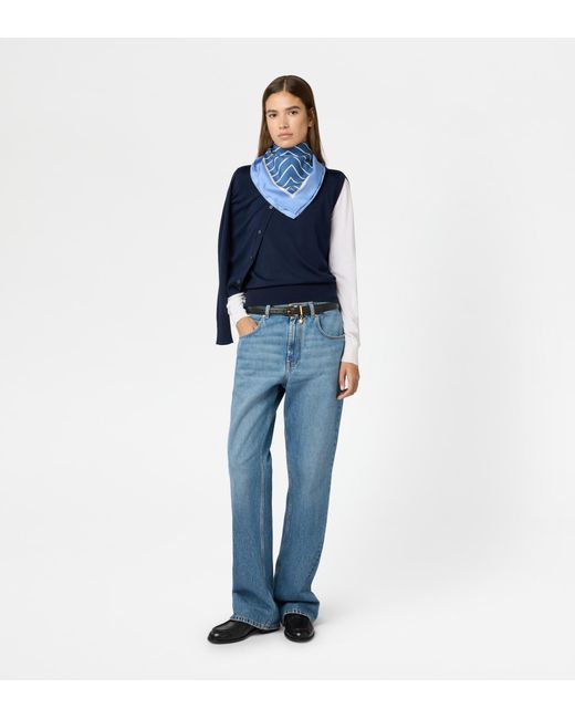 Tod's Blue Bleached 5 Pocket Jeans
