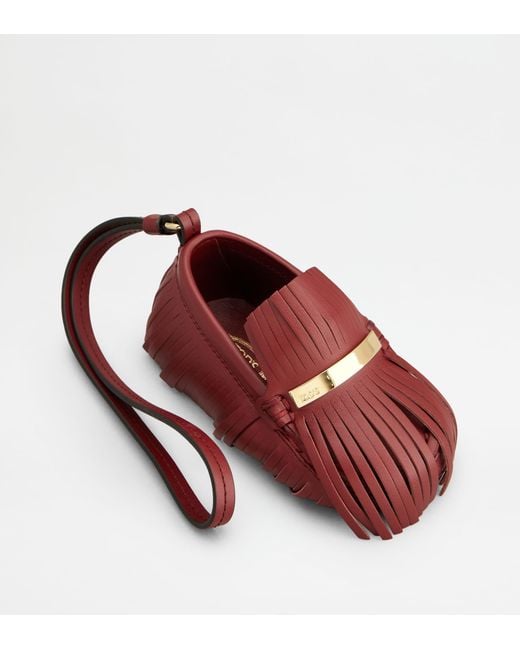 Tod's White Gommino Driving Shoe Charm