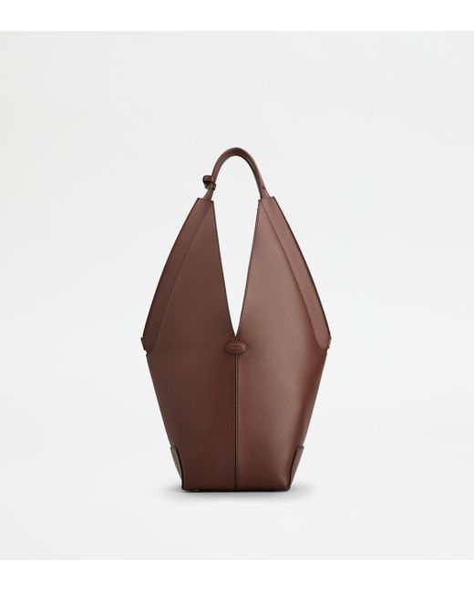 Di Bag Folio Sac Porté Épaule En Cuir Petit Tod's en coloris Brown