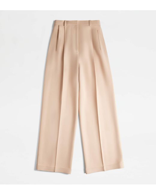Tod's Natural Trousers With Crease