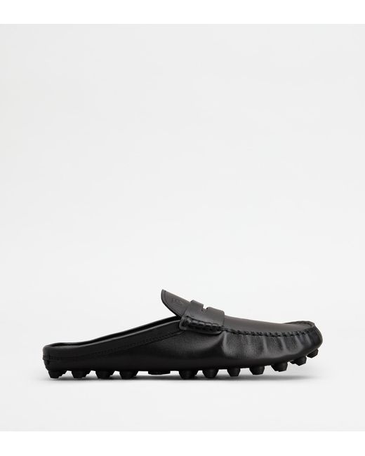 Tod's Black Gommino Bubble Mule Loafers for men