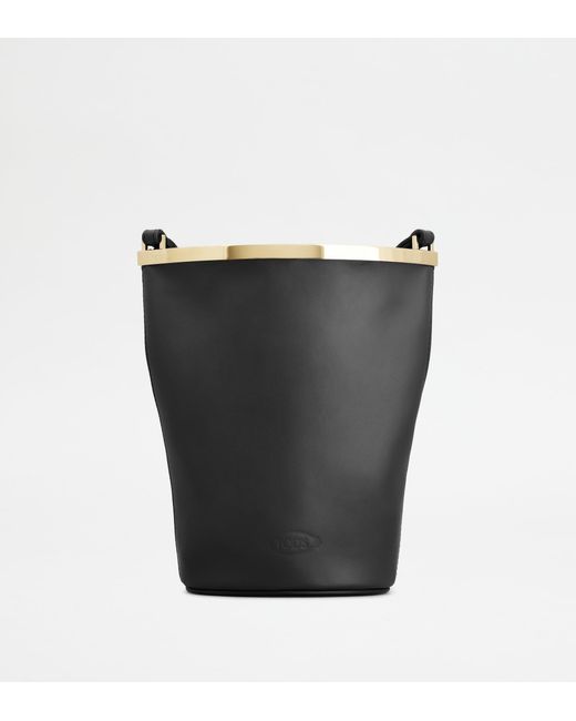 Tod's Black Tod' S Bag Beuteltasche Aus Leder Mini