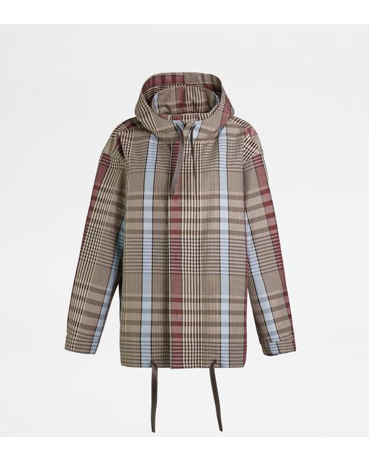 Tod's Gray Linen Blend Windbreaker, Light