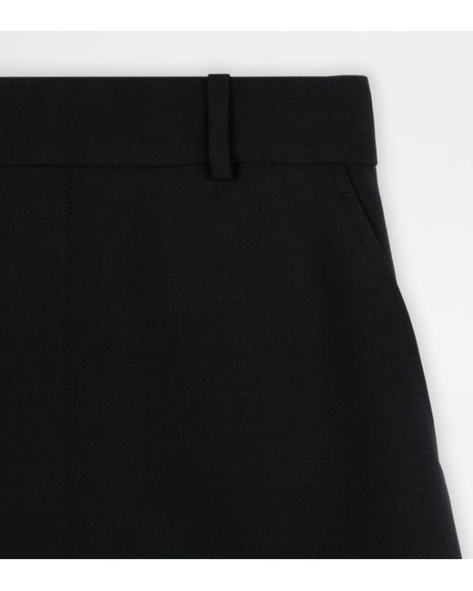 Tod's Black Wraparound Skirt