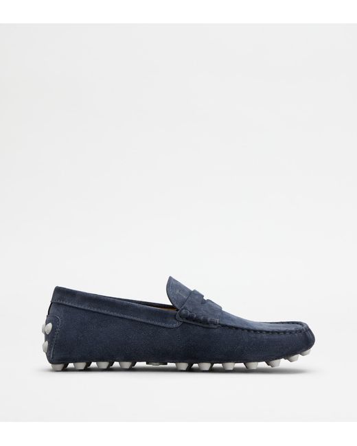 Tod's Blue Gommino Bubble In Suede for men