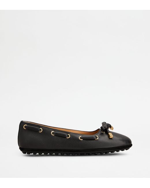 Tod's Black Ballerinas