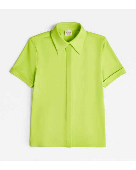 Tod's Green Shirt In Jersey