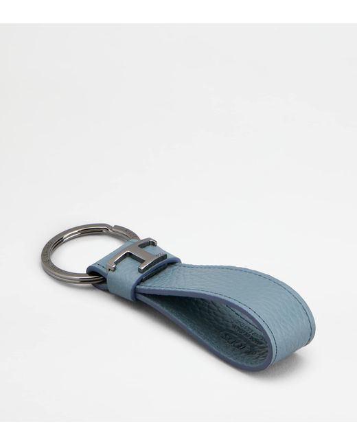 Tod's Blue Key Holder In Leather for men