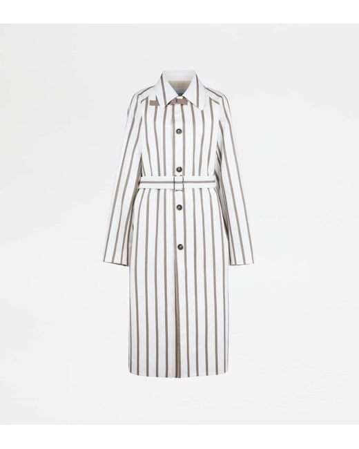 Tod's White Coat With Ribbons
