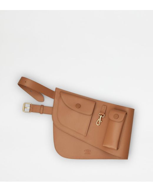 Tod's Brown Utility Belt In Leather