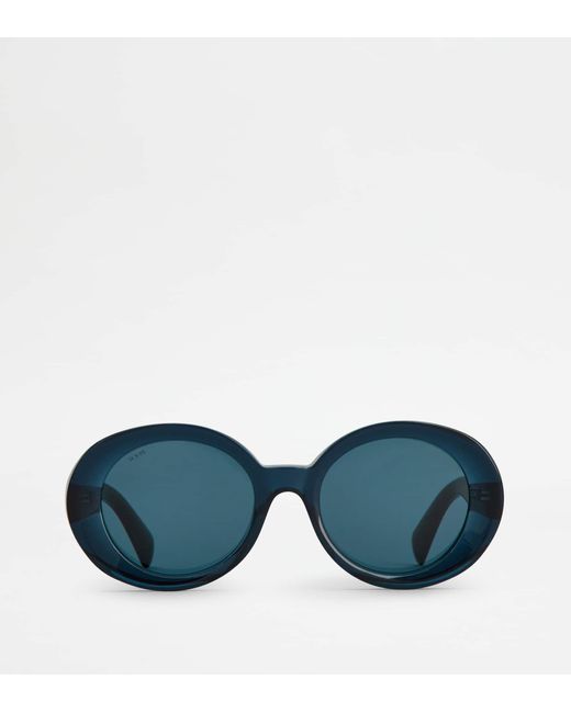 Tod's Blue Oval Sunglasses