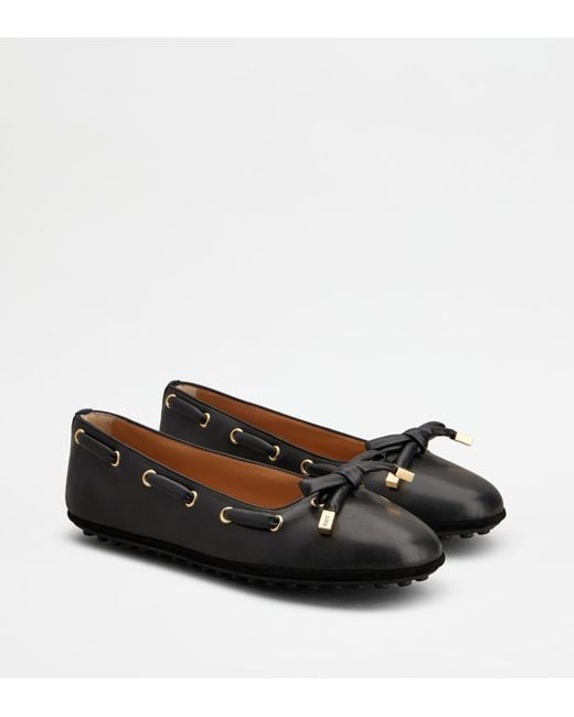 Tod's Black Ballerinas