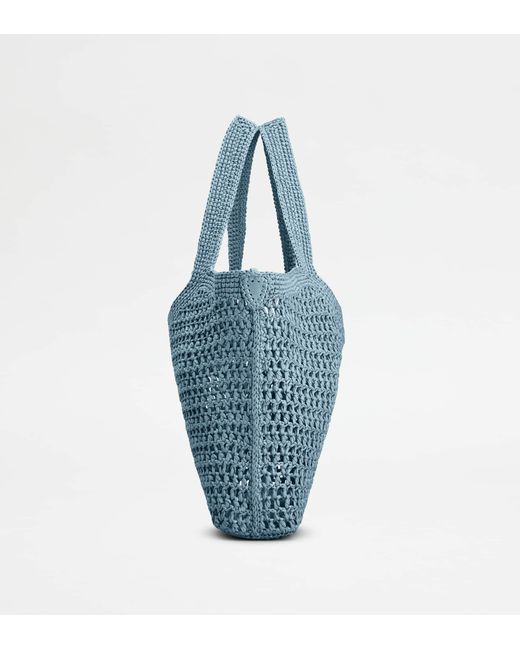 Tod's Blue Shopping Bag