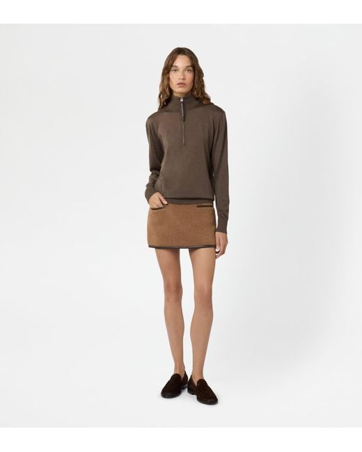 Tod's Brown Miniskirt