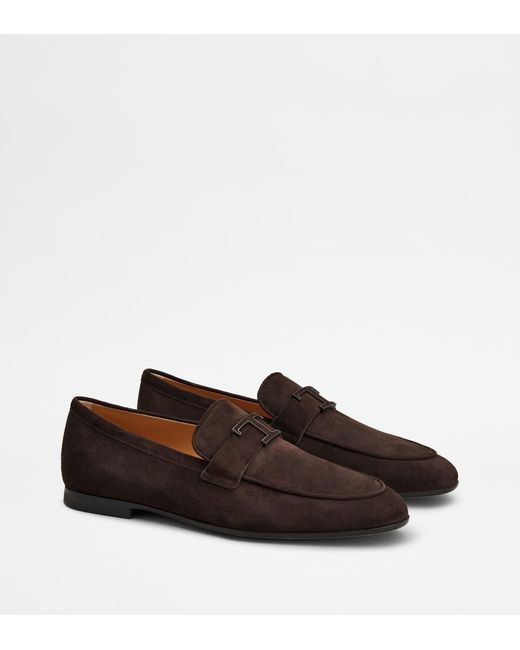 Mocassin T Timeless En Cuir Velours Tod's pour homme en coloris Brown