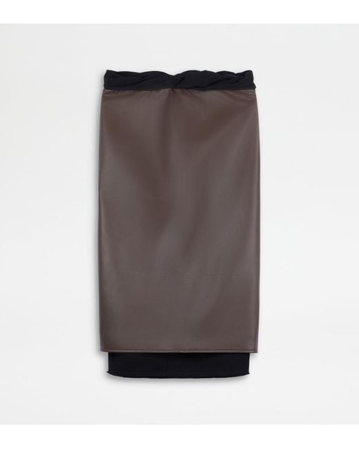 Tod's Brown Midi Skirt