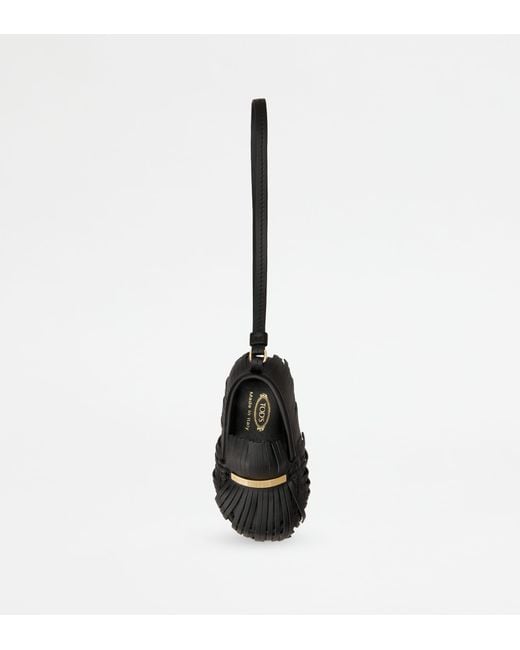 Tod's White Gommino Driving Shoe Charm