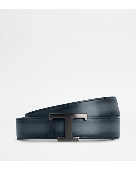 Tod's Blue T Timeless Reversible Belt for men