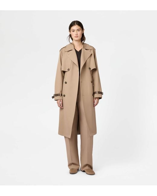 Tod's Natural Trench Coat With Removable Cape